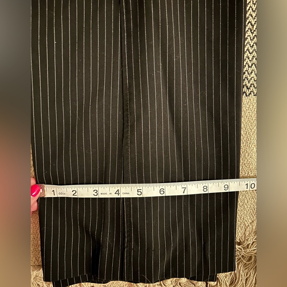 Worthington • Dress Pants, Slacks, Black with White Pinstripes, Straight, 10P - Picture 9 of 10